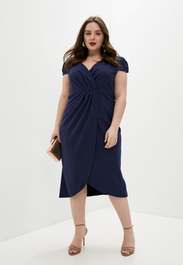 

Платье Goddiva Size Plus, Синий, Goddiva Size Plus GO015EWHYWO1