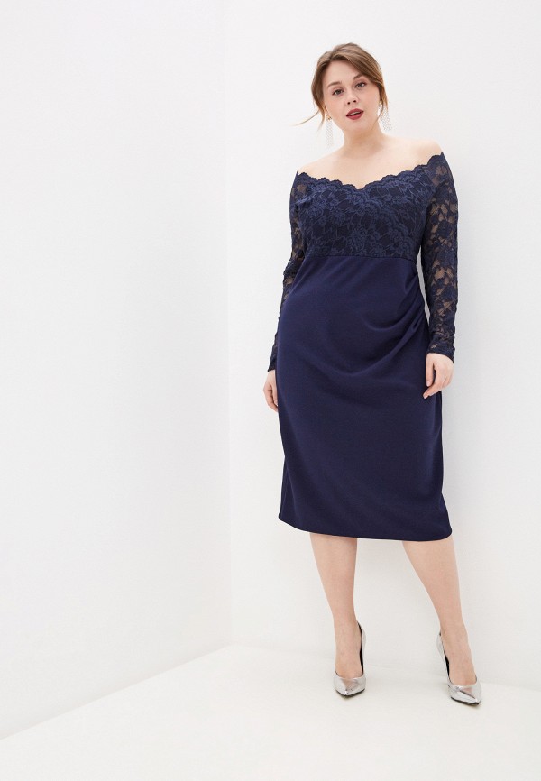 

Платье Goddiva Size Plus, Синий