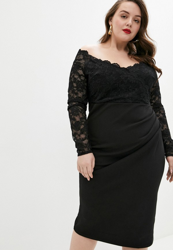

Платье Goddiva Size Plus, Черный