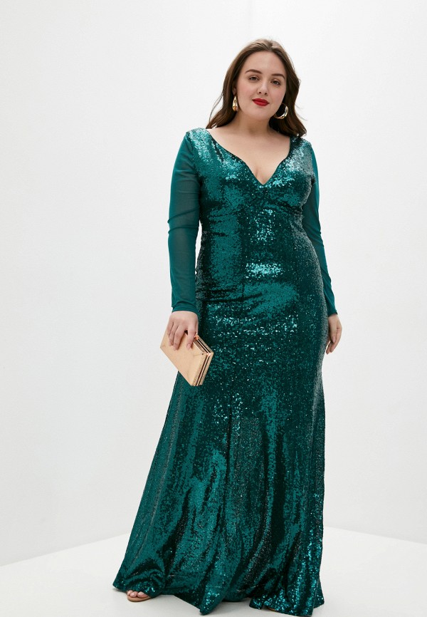 

Платье Goddiva Size Plus, Бирюзовый, Goddiva Size Plus GO015EWIYDA6