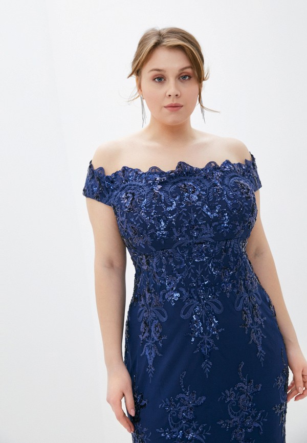 

Платье Goddiva Size Plus, Синий, Goddiva Size Plus GO015EWJCYN1
