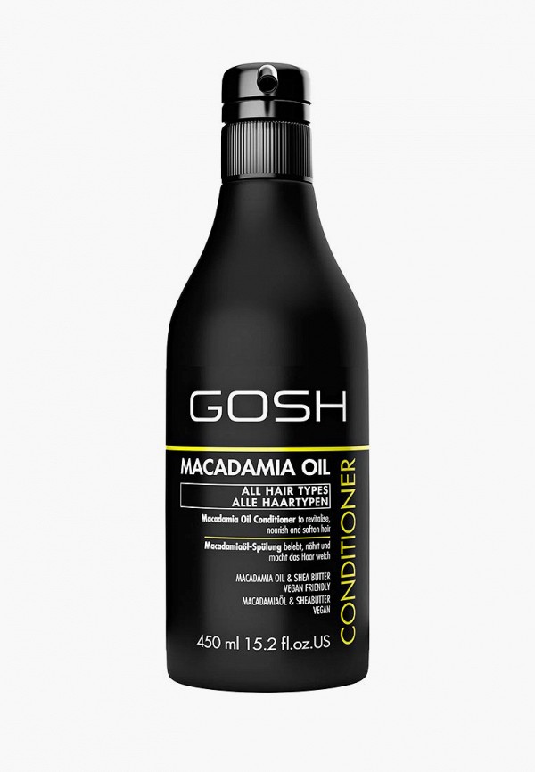 

Кондиционер для волос Gosh, Прозрачный, с маслом макадамии Macadamia, 450 мл