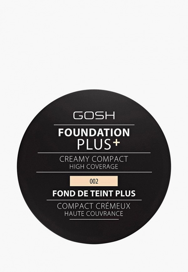

Пудра Gosh, Бежевый, компактная кремовая Foundation Plus, 9 г, 002 слоновая кость