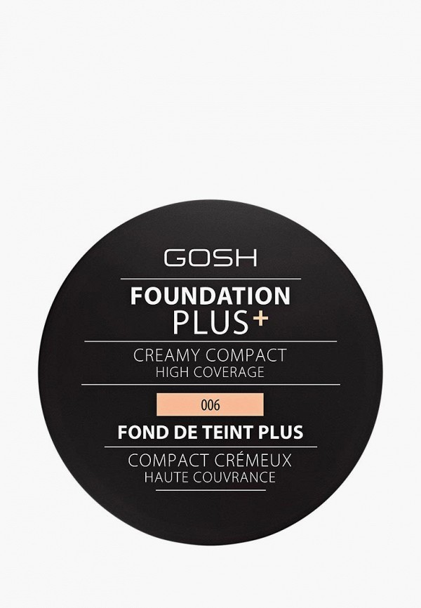 

Пудра Gosh, Бежевый, компактная кремовая Foundation Plus, 9 г, 006 медовый