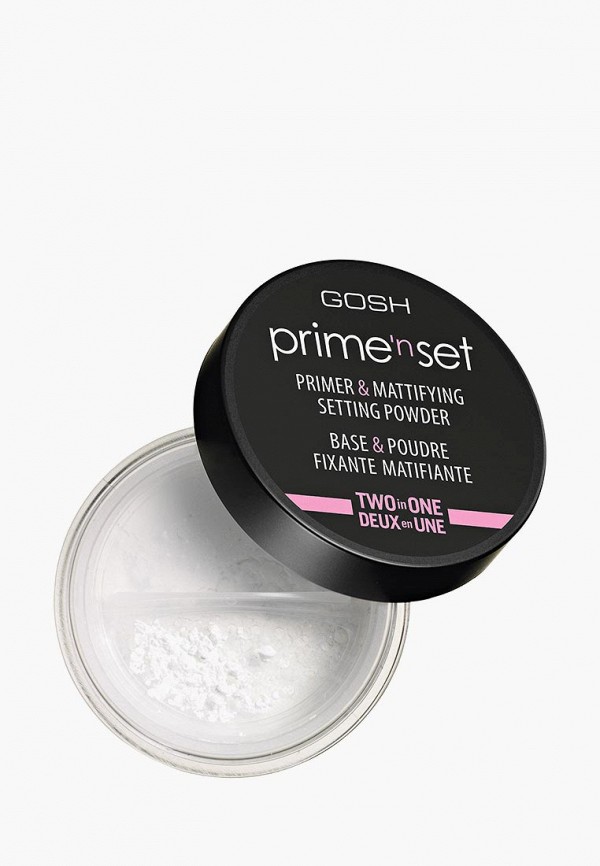 

Пудра Gosh, рассыпчатая для лица Primen'n Set Primer Mattifying Setting Powder фиксирующая, 8 г, Белый
