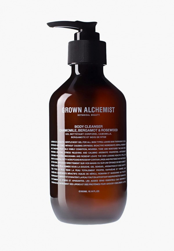 

Гель для душа Grown Alchemist, Прозрачный, "Ромашка, бергамот и розовое дерево", 300 мл