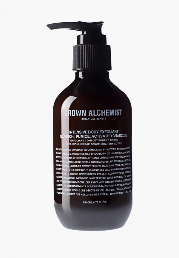 

Скраб для тела Grown Alchemist, Прозрачный, "Инка-инчи, пемза, активированный уголь"200 мл