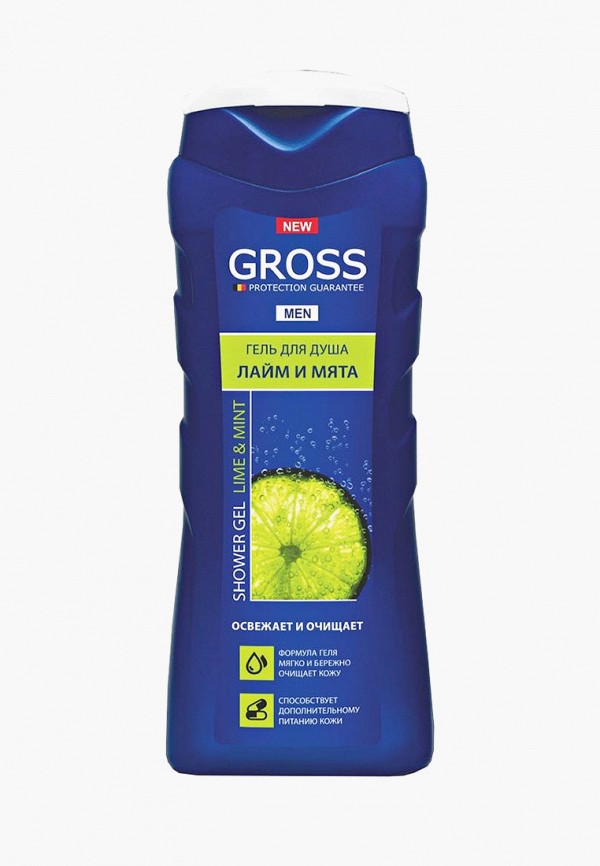 

Гель для душа Gross, Прозрачный, Лайм и мята, 250мл