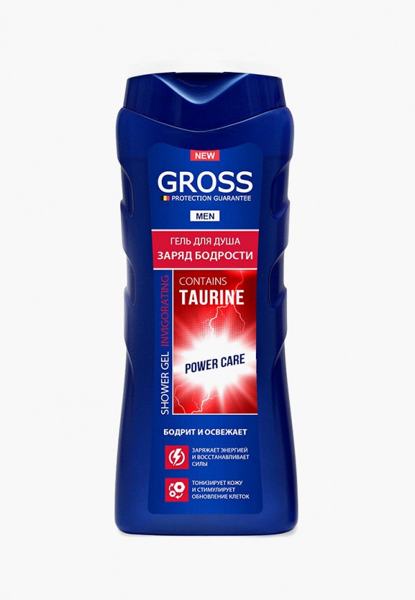 

Гель для душа Gross, Прозрачный, с таурином, 250мл