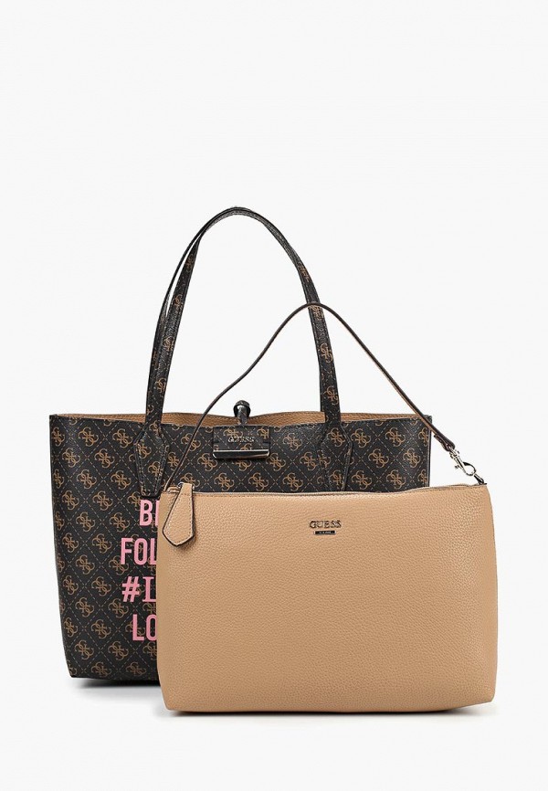 Guess комплект. Сумка guess коричневая. сумка гесс коричневая.