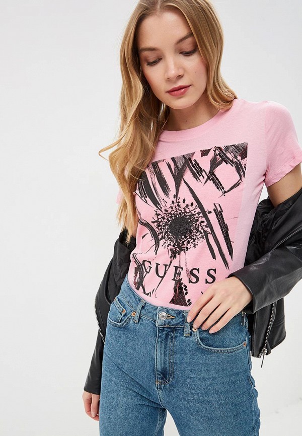 

Футболка Guess Jeans, Розовый