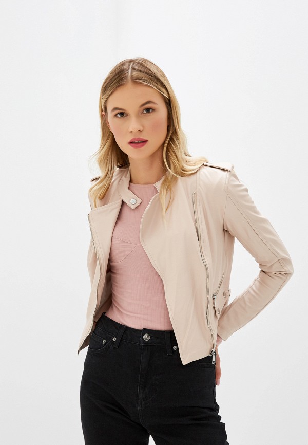 

Куртка кожаная Guess Jeans, Розовый