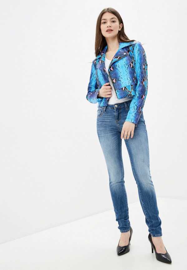 

Куртка кожаная Guess Jeans, Голубой, Guess Jeans GU644EWHMIN8
