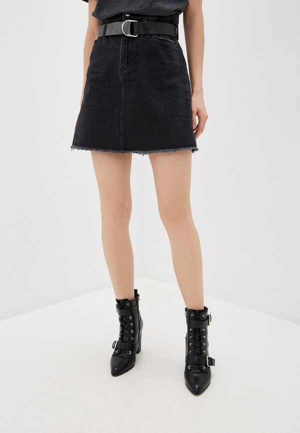 

Юбка джинсовая Guess Jeans, Черный, Paper Bag Mini
