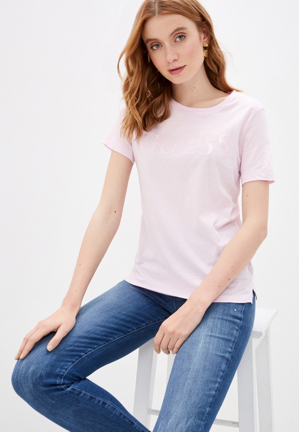 

Футболка Guess Jeans, Розовый
