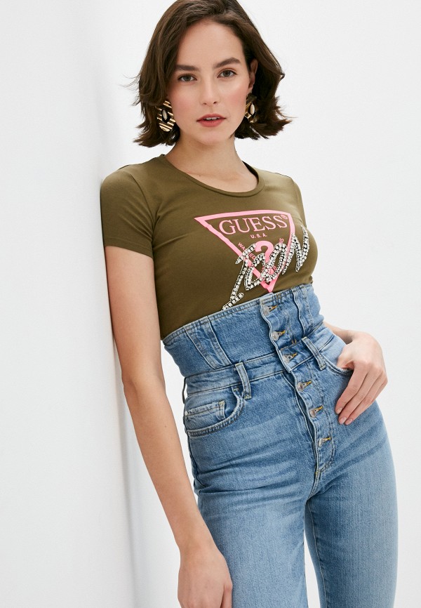

Футболка Guess Jeans, Хаки