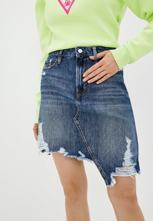 

Юбка джинсовая Guess Jeans, Синий, CASSY MINI SKIRT