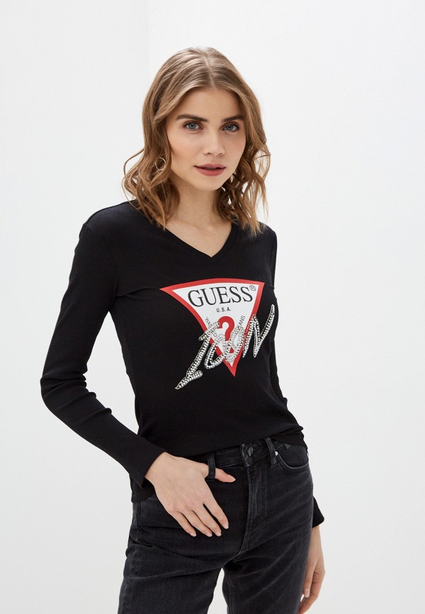 

Лонгслив Guess Jeans, Черный