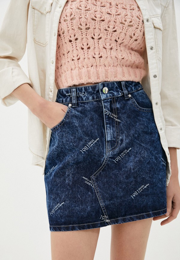 

Юбка джинсовая Guess Jeans, Синий, INDIA MINI SKIRT