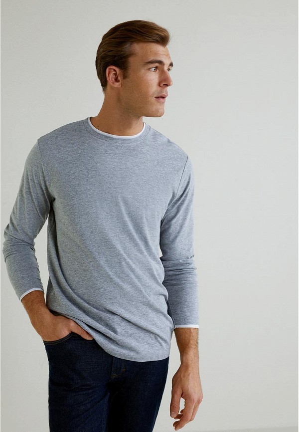 

Лонгслив Mango Man, Mango Man HE002EMDYAA9, Серый