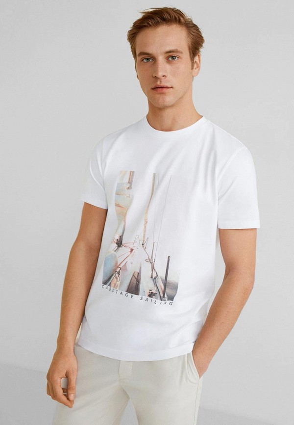 

Футболка Mango Man, Mango Man HE002EMFCMQ6, Белый