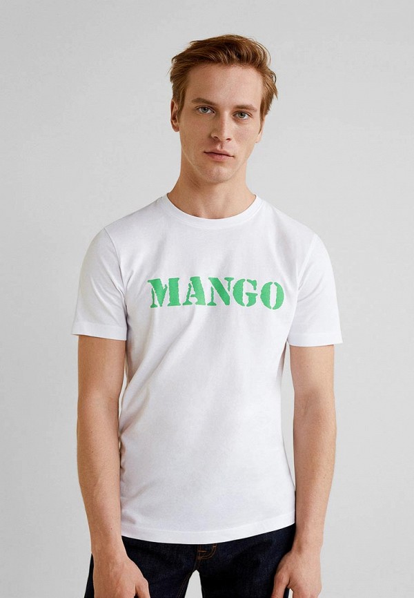 

Футболка Mango Man, - LOGO, Белый