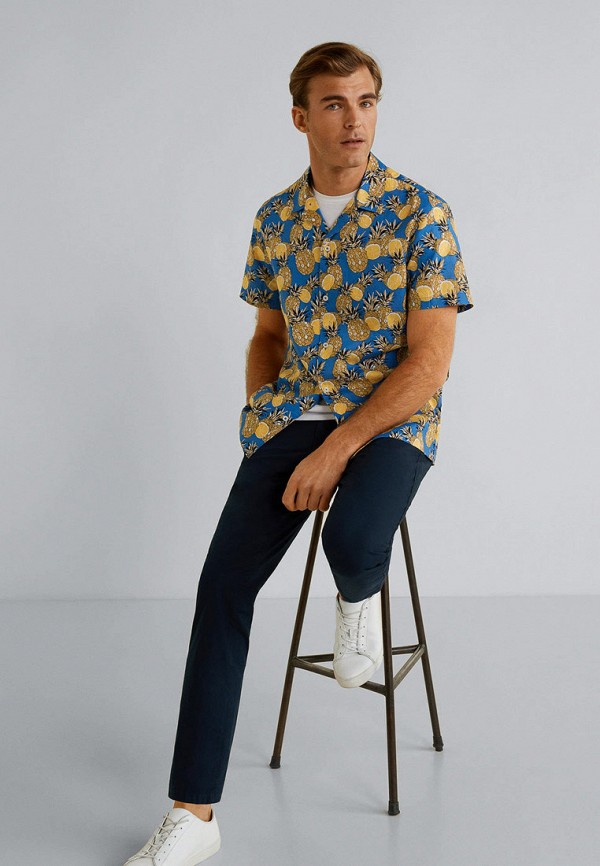 

Рубашка Mango Man, Mango Man HE002EMFLWA2, Синий