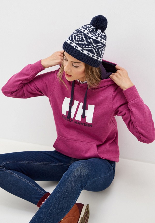 

Худи Helly Hansen, W HH LOGO HOODIE, Фиолетовый