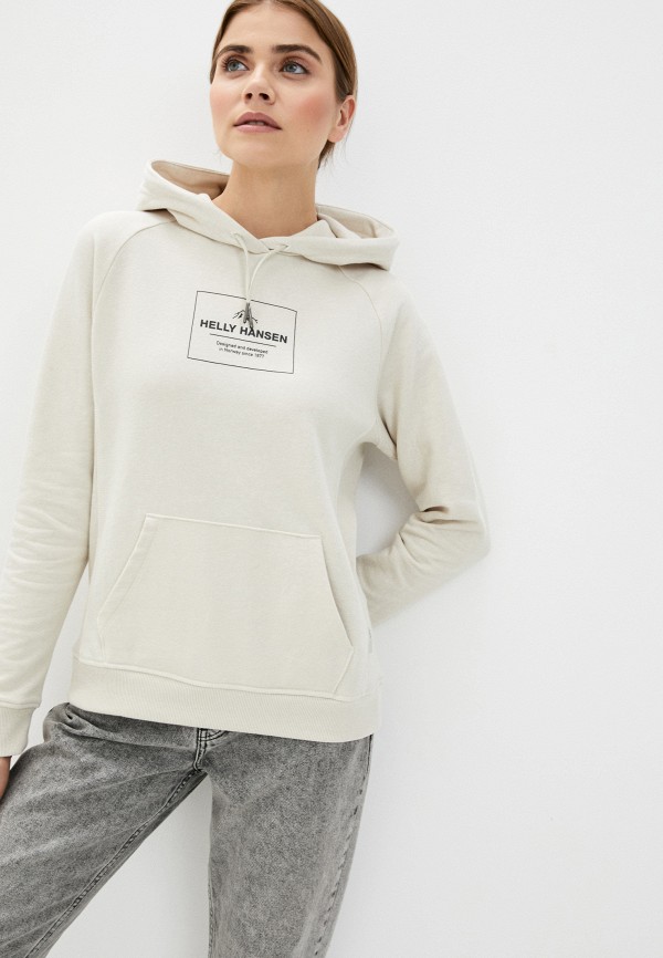 

Худи Helly Hansen, Бежевый, W F2F COTTON HOODIE