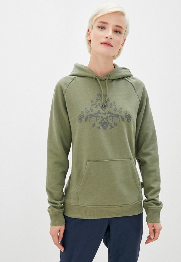 

Худи Helly Hansen, Хаки, W F2F COTTON HOODIE