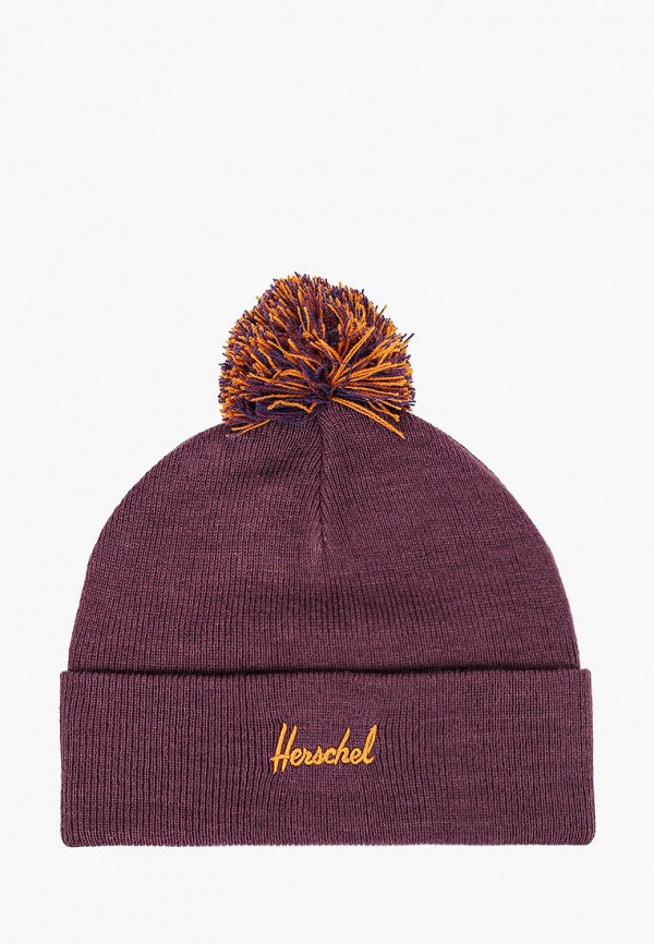 

Шапка Herschel Supply Co, Бордовый, Aden Pom