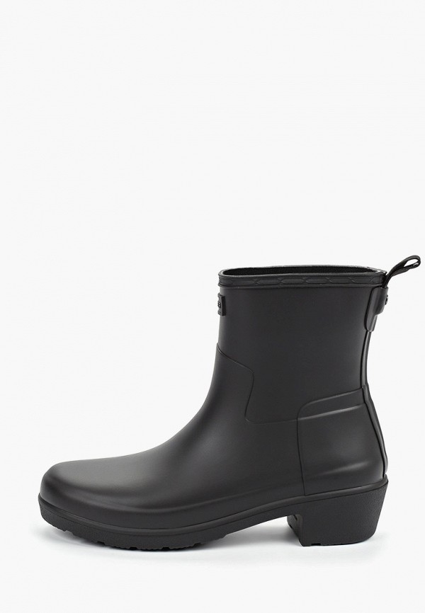 

Резиновые полусапоги Hunter, Черный, REFINED LOW HEEL ANKLE BIKER