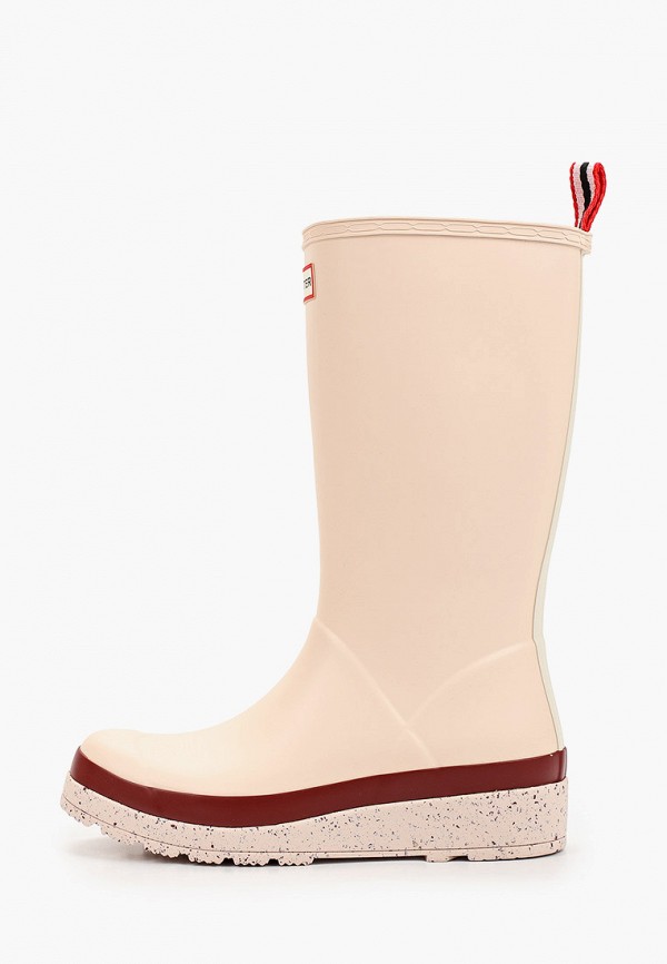 

Резиновые сапоги Hunter, Розовый, WOMENS PLAY TALL SPECKLE SOLE WELLINGTON BOOTS