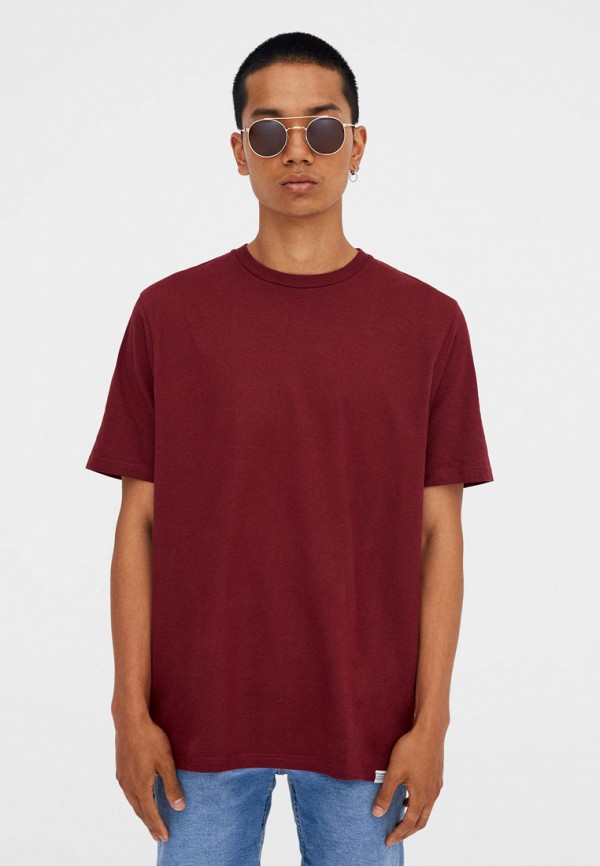 

Футболка Pull&Bear, Join Life, Бордовый