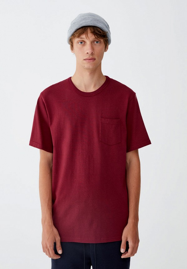 

Футболка Pull&Bear, Join Life, Бордовый