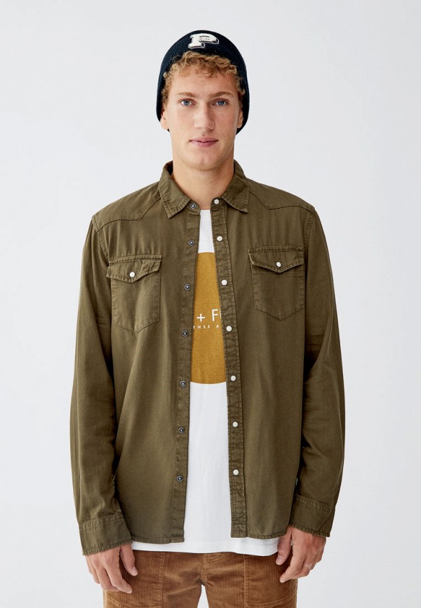 

Рубашка Pull&Bear, Хаки