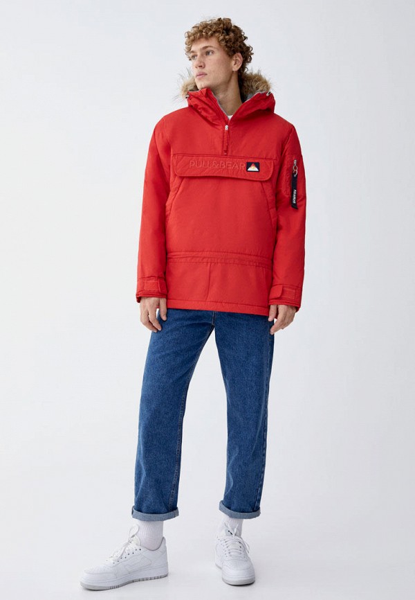 

Куртка утепленная Pull&Bear, Красный