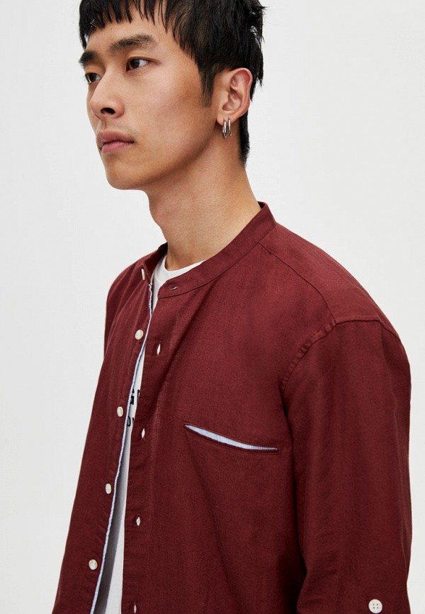 

Рубашка Pull&Bear, Бордовый, Join Life