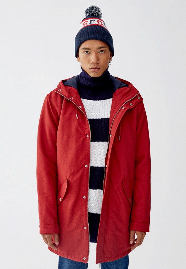 

Куртка утепленная Pull&Bear, Красный