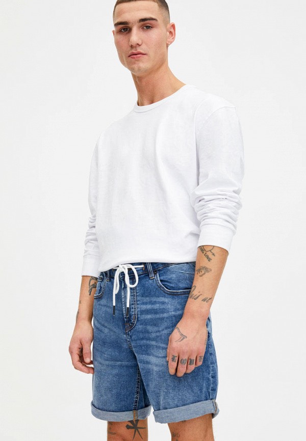 

Шорты джинсовые Pull&Bear, Синий, SKINNY