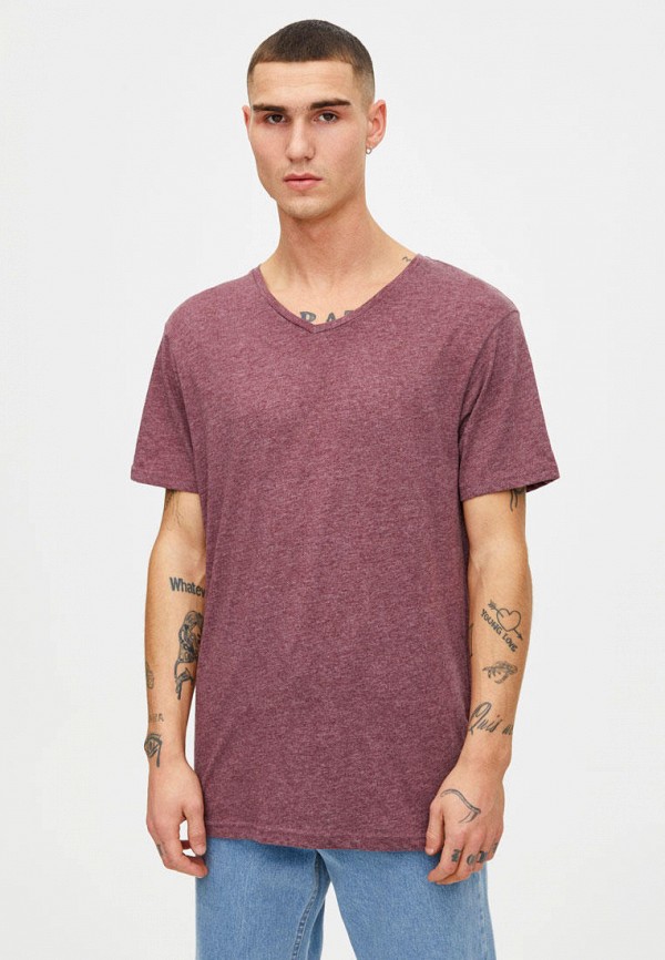 

Футболка Pull&Bear, Join Life, Бордовый