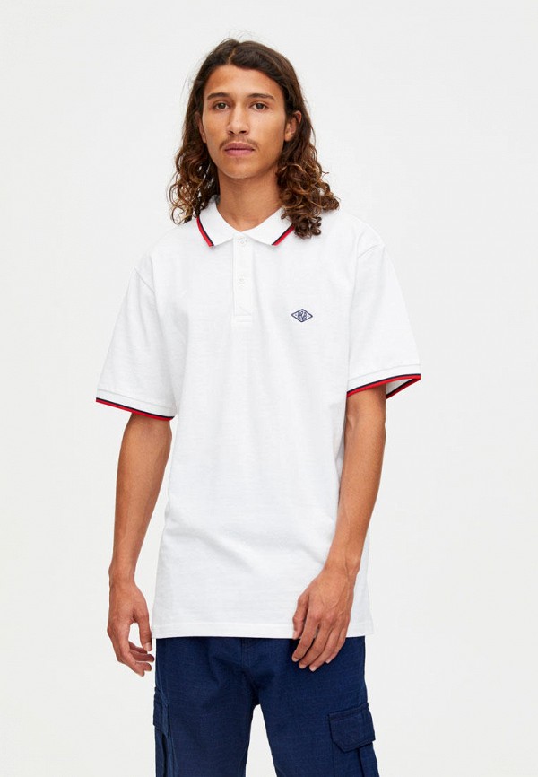 

Поло Pull&Bear, Join Life, Белый