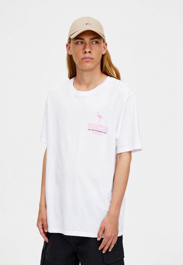 

Футболка Pull&Bear, Белый, Join Life