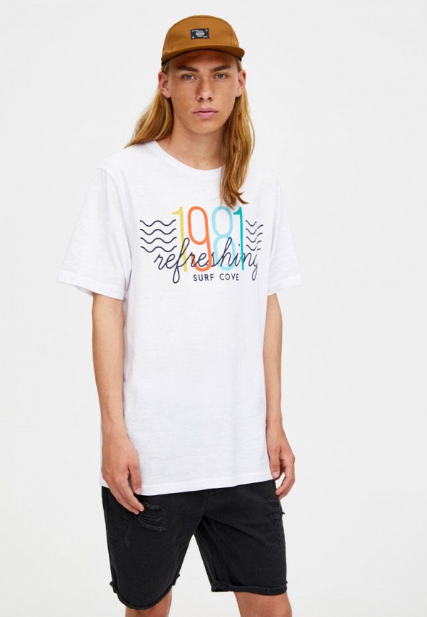 

Футболка Pull&Bear, Белый, Join Life