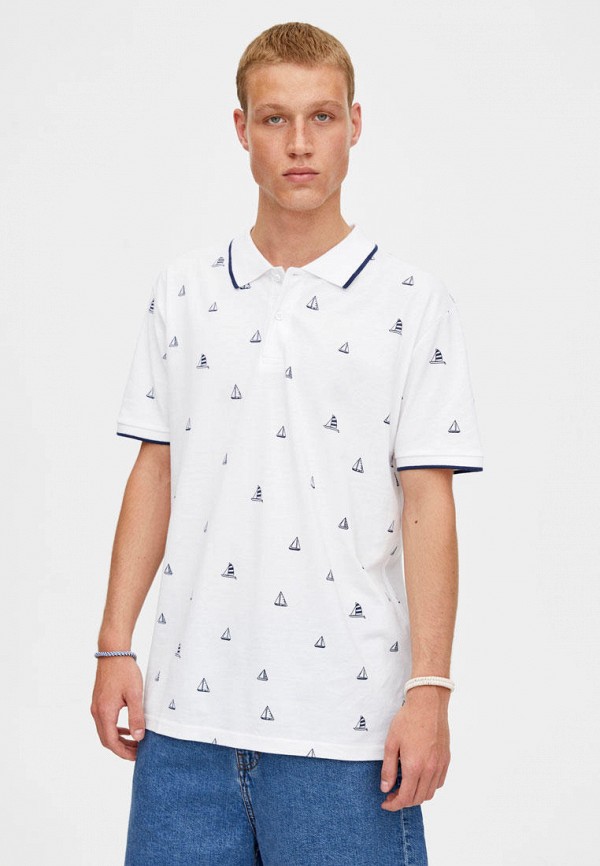 

Поло Pull&Bear, Белый