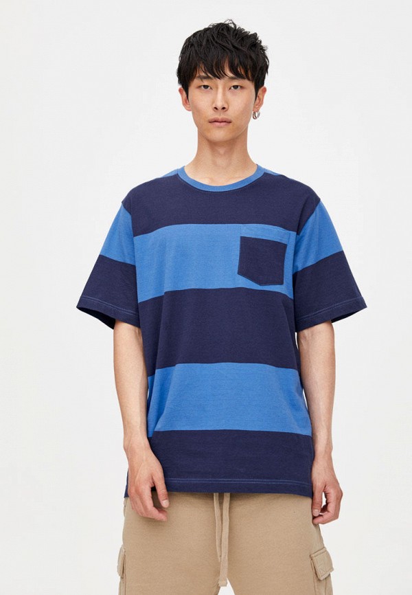 

Футболка Pull&Bear, Синий, Join Life
