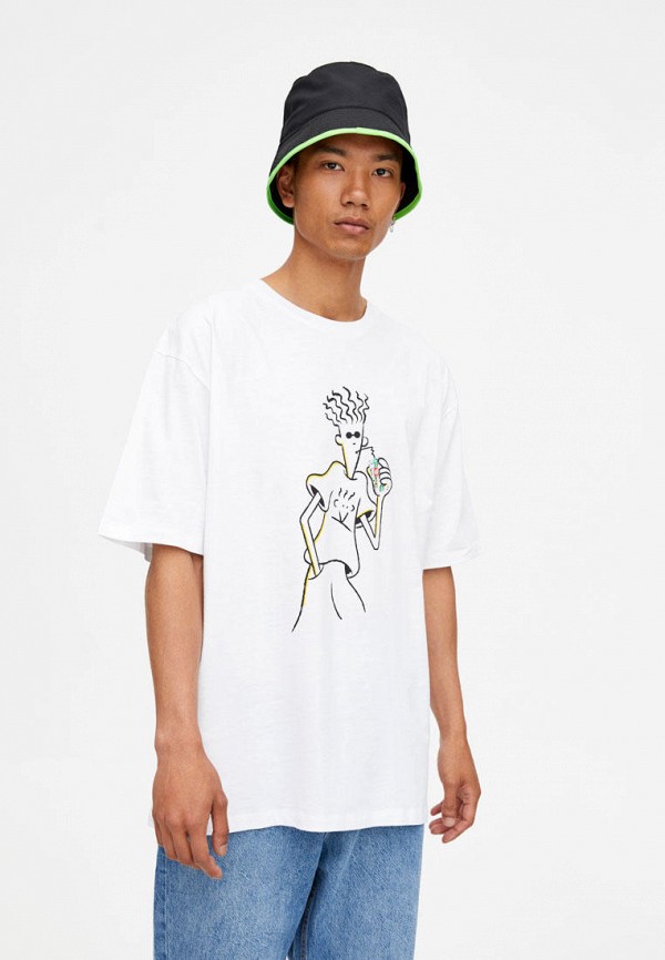 

Футболка Pull&Bear, Белый, Exclusive Online