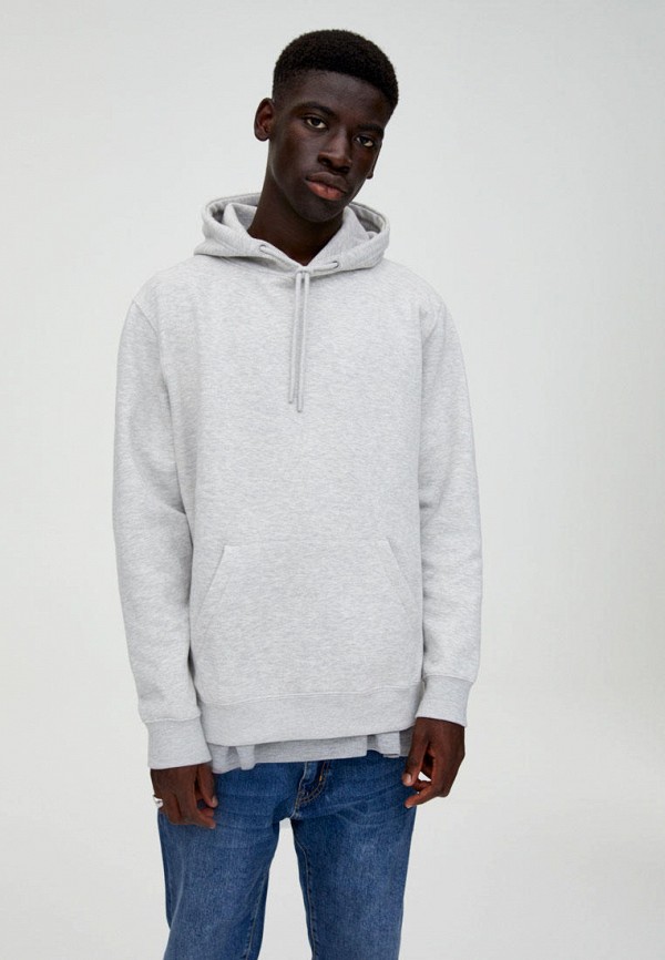 Худи Pull&Bear цвет серый