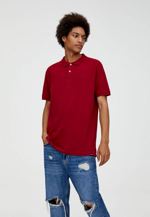 

Поло Pull&Bear, Бордовый