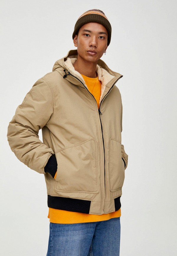 

Куртка утепленная Pull&Bear, Бежевый